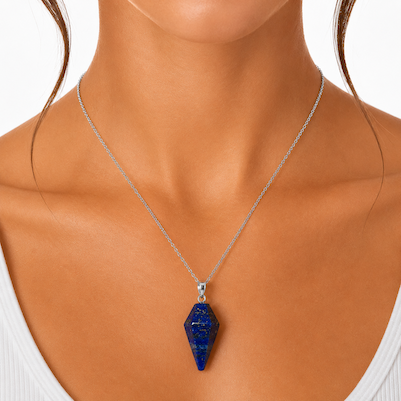 Lapis Lazuli Dyed Pendulum Necklace